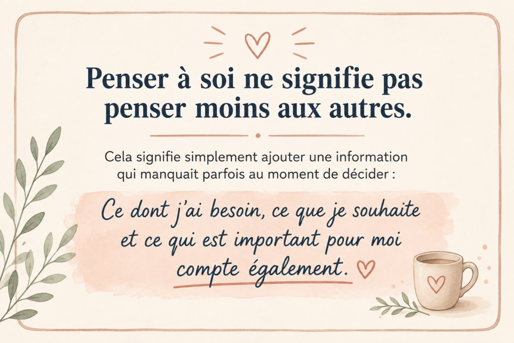 Penser à soi ne signifie pas penser moins aux autres